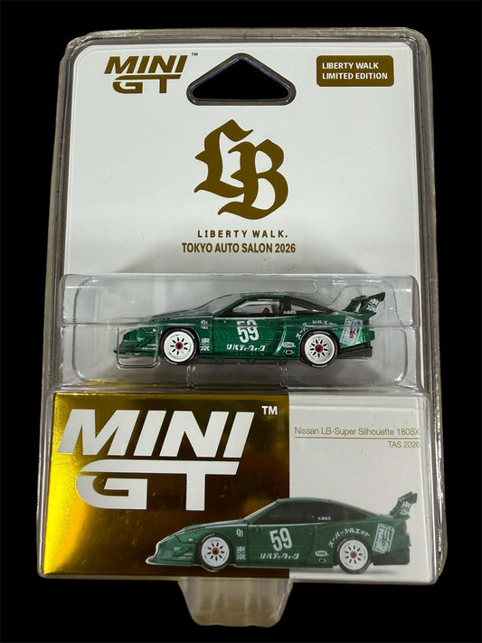 Mini GT x Libertywalk Tokyo Autosalon Exclusive Nissan 180sx